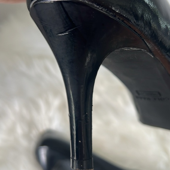 Cole Haan Heels Black Patent Leather Pointed Toe Womens Size 8 B - Picture 6 of 6